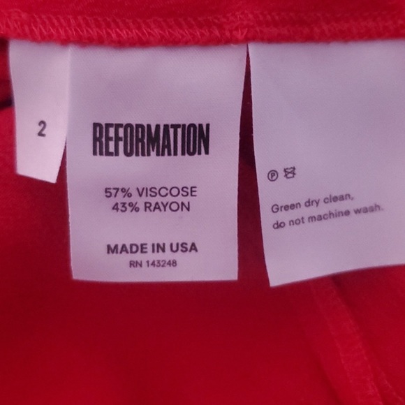 Reformation Spargetta Dress- Like new - Picture 6 of 7